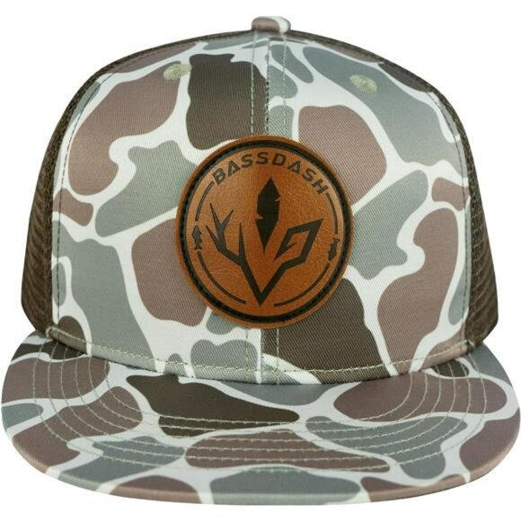 Flat Brim Trucker Hat Adjustable Snapback Mesh Back Cap for Men Women - Picture 2 of 6